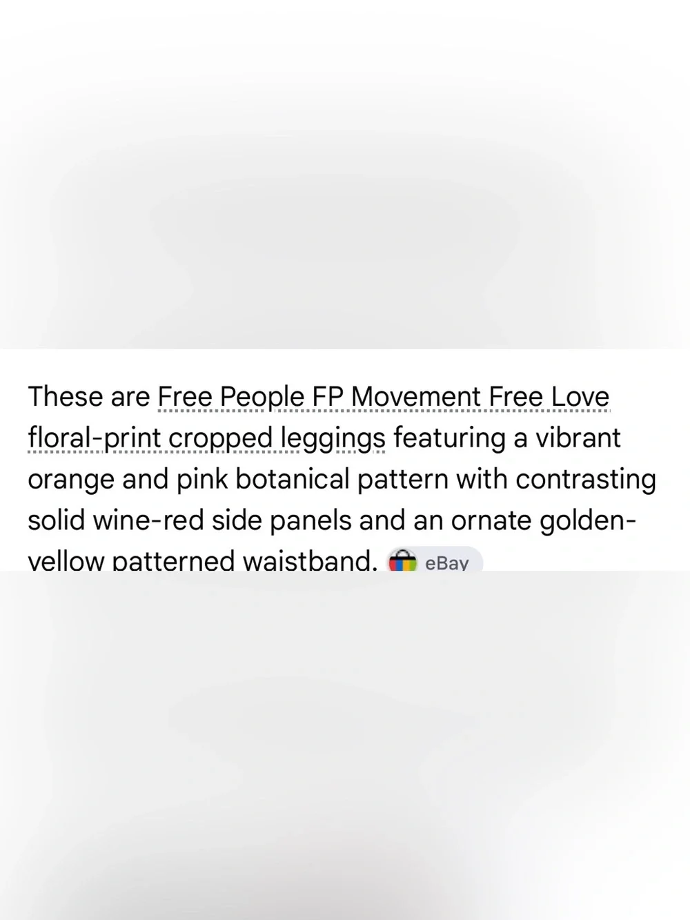 Free People Movement Free Love Side-Stripe Leggings, gorgeous colorway, sz M,guc